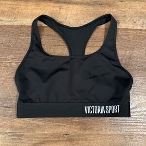 Victoria's Secret Sport Black The Player Racerback Bra S Running Crossfit Gym